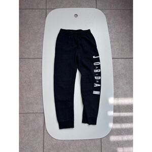 Kids Boys Jordan Air Sweatpants With Lettering Size Medium 12-14 Dark Gray